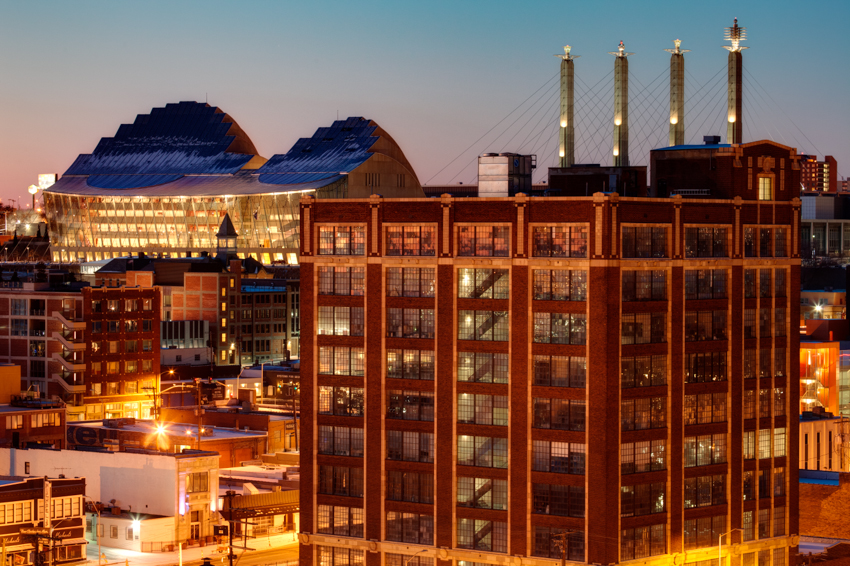 Corrigan Building and Kauffman Center
