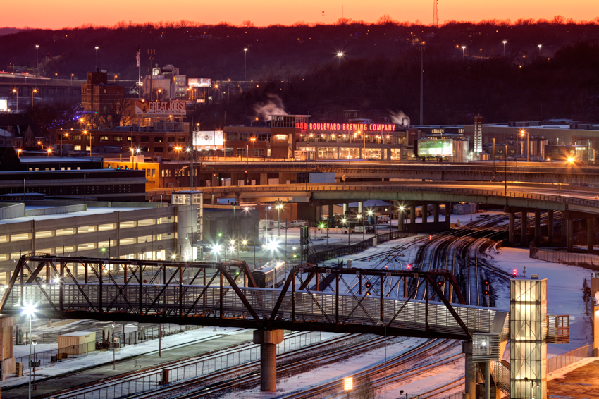 Kansas City at sunset