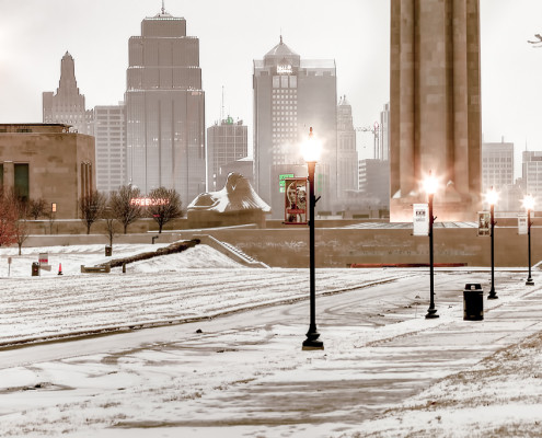 Kansas City Zoomed in Skyline