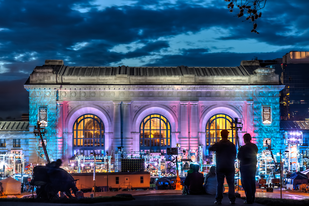 KC's Union Station at Dusk During American Ninja Warrior Tryouts