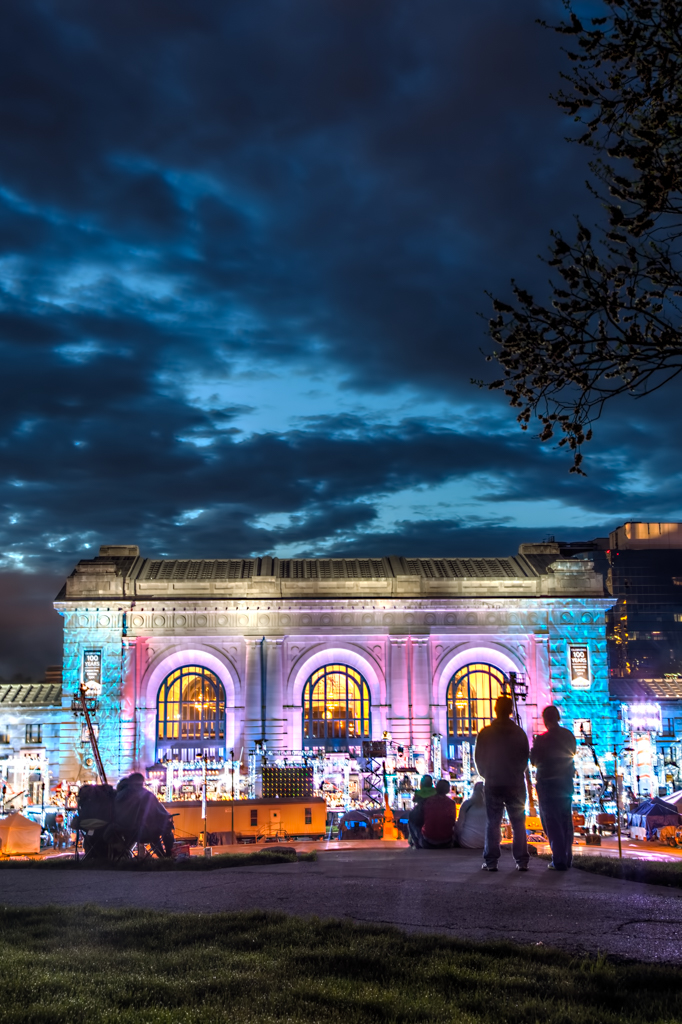 KC's Union Station at Dusk During American Ninja Warrior Tryouts