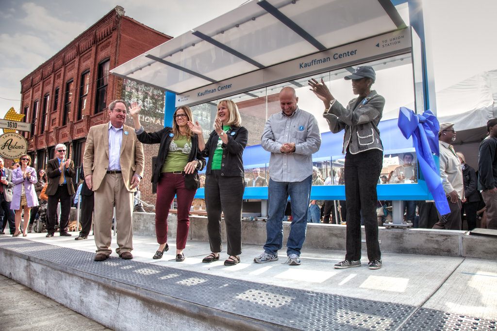 KC Streetcar "Party At The Platform" Ribbon Cutting