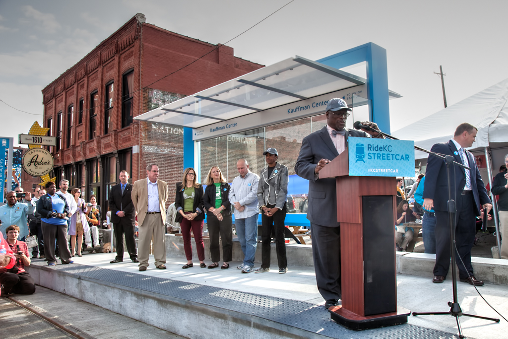 KC Streetcar "Party At The Platform" Ribbon Cutting