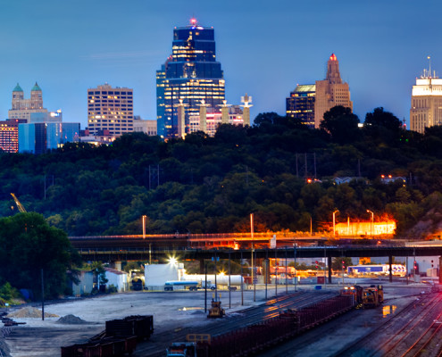 Kansas City Downtown Skyline Panorama