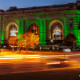 Kansas City Union Station Lit Green for Veteran's Day