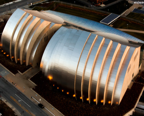 Kauffman Center North Facade Aerial Photos