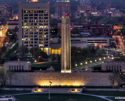 KC Liberty Memorial Sunrise Elevated View