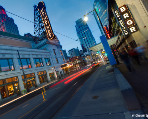 Kansas City Main Street at Dusk