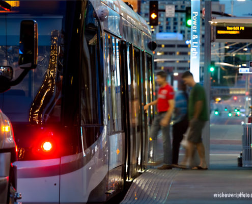 Kansas City Streetcar Night Scenes