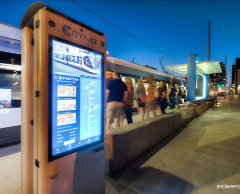 Smart City Post Kiosks with KC Streetcar