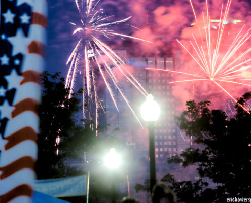 Riverfest Fireworks with Kansas City Skyline