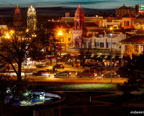 Kansas City Plaza Lights at Dusk