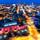 Kansas City Chiefs Red LED Lighting Aerial Pics