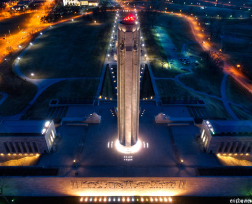 Kansas City Liberty Memorial WW1 Monument Aerial View