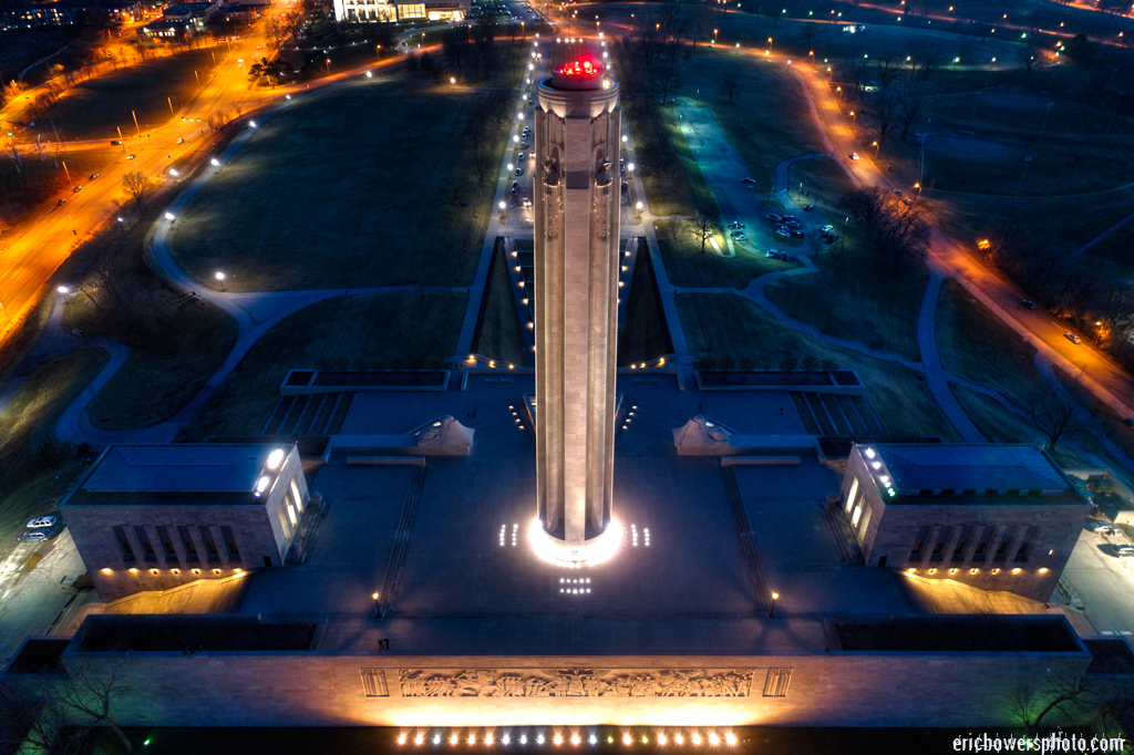 Kansas City Liberty Memorial WW1 Monument Aerial View