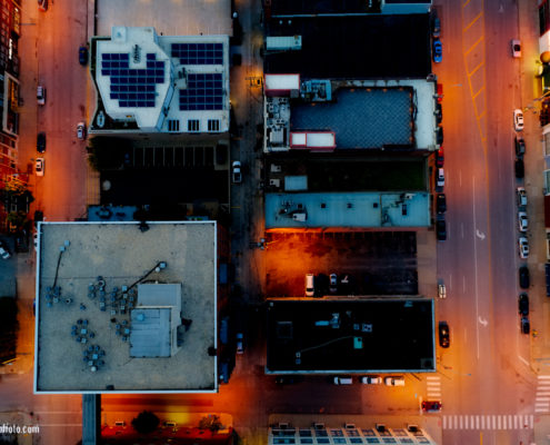 Kansas City Street Grid Aerial View