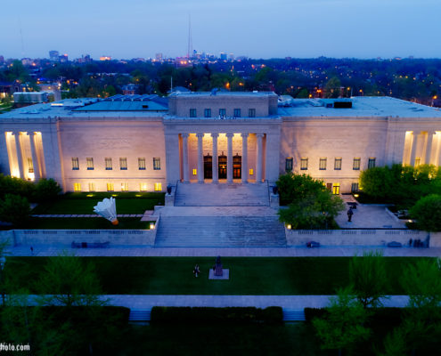 Kansas City Nelson Atkins Museum Dusk Aerial Views