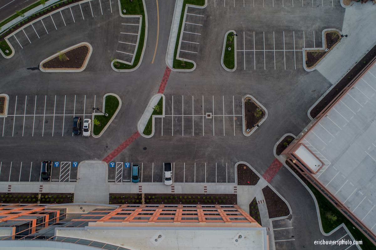 City Intersection & Building Downward Views From A Drone