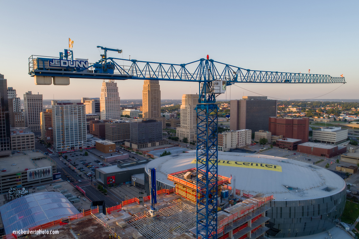 Construction Crane Drone Aerial Close Up Pics