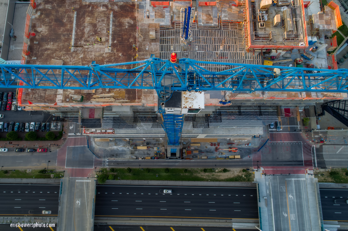 City Intersection & Building Downward Views From A Drone