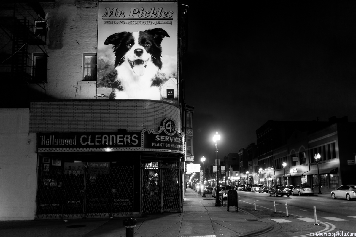 Chicago at Night: Wicker Park and Mr. Pickles Advert