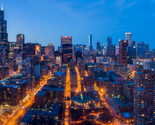 Chicago City Skyline Aerial Photos Pt 7