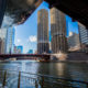 Chicago: Marina City Towers from Riverwalk