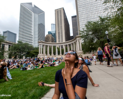Millennium Park Chicago 2017 Solar Eclipse Viewing
