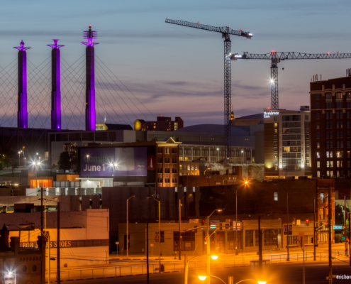 Construction Cranes at Kansas City Loews Hotel Pt 2