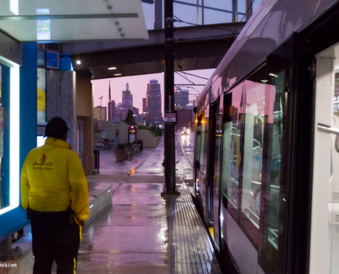 Downtown CID Worker at Union Station Streetcar Stop