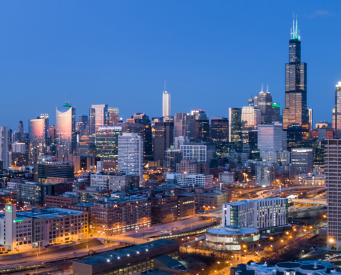 Chicago City Skyline Aerial Photos Pt 16