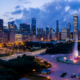 Chicago Skyline with Buckingham Fountain