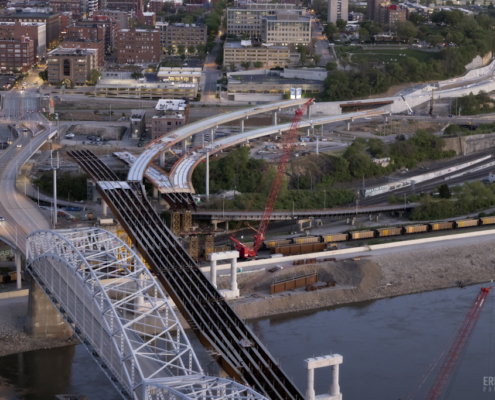 KC Broadway Bridge Replacement Aerial