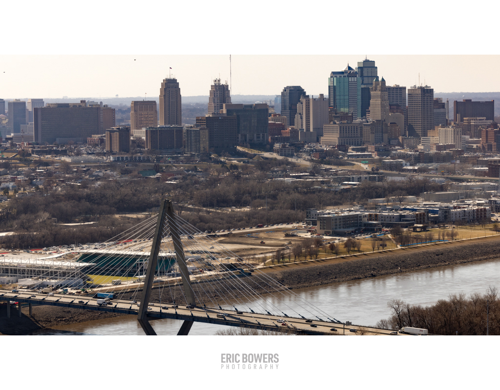 Kansas City Skyline Aerial View